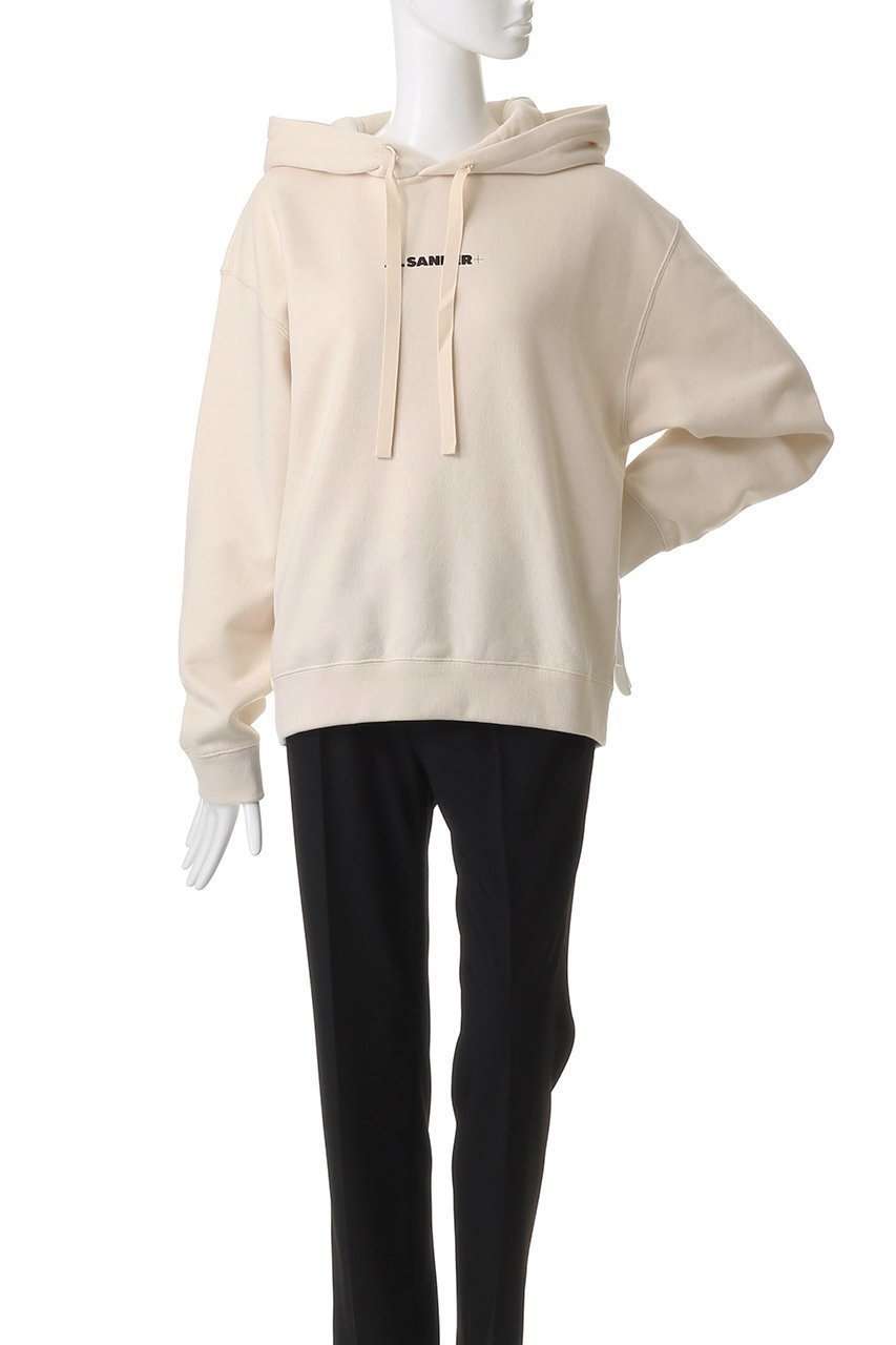 【ジル サンダー/JIL SANDER】の【JIL SANDER+】フーディー スウェットシャツ 人気、トレンドファッション・服の通販 founy(ファニー) 　ファッション　Fashion　レディースファッション　Fashion for Women　トップス・カットソー　Cut & Sew Tops　シャツ・ブラウス・オフィスカジュアル　Elegant Blouses & Button-Ups　レディースパーカー・カジュアルフーディー　Casual Hoodies & Sweatshirts　ロングTシャツ・Tシャツ　Longline T-Shirts & Tees　スウェット・クルーネックトップス　Sweatshirts & Crewnecks / Relaxed Fit Sweat Tops　カットソー・ベーシックTシャツ　Cut-and-Sewn Tops / Stretch Tees & Basics　2025年　2025　2025-2026秋冬・A/W　Autumn/Winter 2025–26 AW25–26　シンプル　Simple, Minimal　フロント　Front, Front Design　ボトム　Bottoms, Lower Wear　ワイド　Wide, Wide Fit　定番　Standard, Basic Item　A/W・秋冬　Autumn/Winter　other-2|ID: prp329100004649102 ipo3291000000033575884