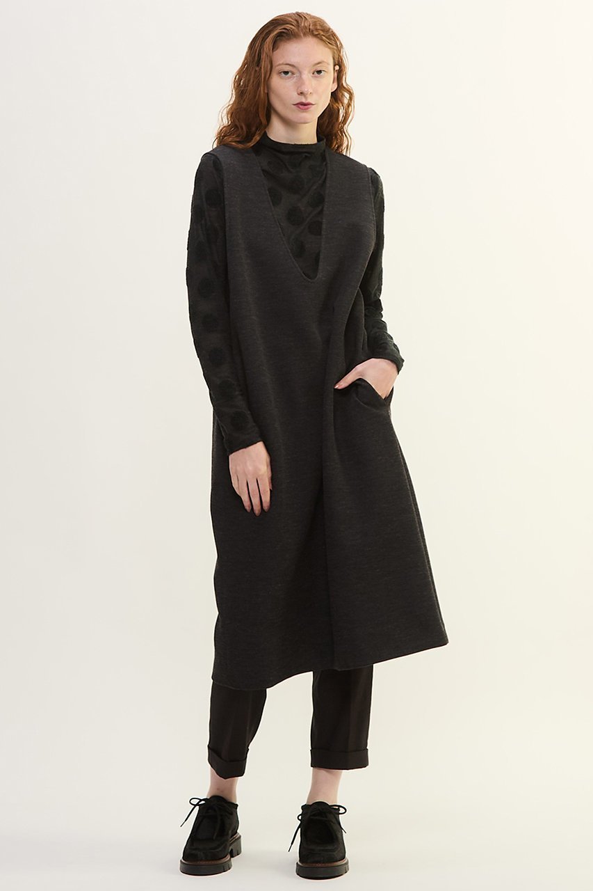 【プレインピープル/PLAIN PEOPLE】のダンボールジャージ/ミルドジャージUネックジャンパースカート 人気、トレンドファッション・服の通販 founy(ファニー) 　ファッション　Fashion　レディースファッション　Fashion for Women　スカート　Skirts　ワンピース　Dresses　2025年　2025　2025-2026秋冬・A/W　Autumn/Winter 2025–26 AW25–26　おすすめ　Recommended / Our Picks　なめらか　Smooth, Silky Texture　カットソー　Cut and Sewn Top　ストレート　Straight, Straight Cut　チュニック　Tunic, Long Top　ロング　Long, Long-Length　A/W・秋冬　Autumn/Winter　other-4|ID: prp329100004649103 ipo3291000000033575896
