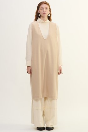 【プレインピープル/PLAIN PEOPLE】 ダンボールジャージ/ミルドジャージUネックジャンパースカート人気、トレンドファッション・服の通販 founy(ファニー) ファッション Fashion レディースファッション Fashion for Women スカート Skirts ワンピース Dresses おすすめ Recommended / Our Picks なめらか Smooth, Silky Texture カットソー Cut and Sewn Top ストレート Straight, Straight Cut チュニック Tunic, Long Top ロング Long, Long-Length |ID:prp329100004649103