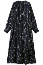【サクラ/SACRA】のブラッシュペインティングワンピース 人気、トレンドファッション・服の通販 founy(ファニー) ファッション Fashion レディースファッション Fashion for Women ワンピース Dresses チュニック Tunic Tops & Dresses 2025年 2025 2025-2026秋冬・A/W Autumn/Winter 2025–26 AW25–26 チュニック Tunic, Long Top ドレープ Drape, Draping Fabric プリント Print, Printed Pattern リボン Ribbon, Bow ロング Long, Long-Length エレガント 上品 Elegant A/W・秋冬 Autumn/Winter thumbnail ブラック|ID: prp329100004649105 ipo3291000000033575900