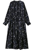 【サクラ/SACRA】のブラッシュペインティングワンピース 人気、トレンドファッション・服の通販 founy(ファニー) ファッション Fashion レディースファッション Fashion for Women ワンピース Dresses チュニック Tunic Tops & Dresses チュニック Tunic, Long Top ドレープ Drape, Draping Fabric プリント Print, Printed Pattern リボン Ribbon, Bow ロング Long, Long-Length エレガント 上品 Elegant |ID:prp329100004649105