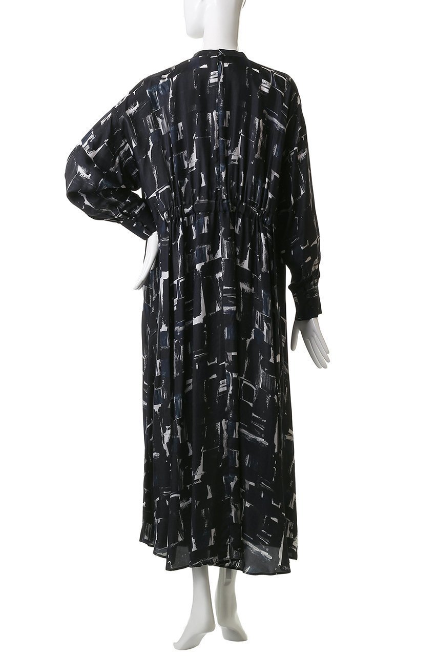 【サクラ/SACRA】のブラッシュペインティングワンピース 人気、トレンドファッション・服の通販 founy(ファニー) 　ファッション　Fashion　レディースファッション　Fashion for Women　ワンピース　Dresses　チュニック　Tunic Tops & Dresses　チュニック　Tunic, Long Top　ドレープ　Drape, Draping Fabric　プリント　Print, Printed Pattern　リボン　Ribbon, Bow　ロング　Long, Long-Length　エレガント 上品　Elegant　other-4|ID: prp329100004649105 ipo3291000000036231331