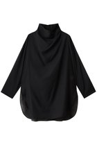 【ジェイドット/j.】のドレープハイネックシャツブラウス ブラック|ID:prp329100004649108