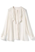 【ジェイドット/j.】のトリアセジョーゼットブラウス 人気、トレンドファッション・服の通販 founy(ファニー) ファッション Fashion レディースファッション Fashion for Women トップス・カットソー Cut & Sew Tops シャツ・ブラウス・オフィスカジュアル Elegant Blouses & Button-Ups シルク Silk, 100% Silk スタンド Stand Collar, Upright Stand スリーブ Sleeve, Long Sleeve / Short Sleeve フリル Frill, Ruffle リュクス Luxury, Elegant, High-End, Chic ロング Long, Long-Length エレガント 上品 Elegant thumbnail ホワイト|ID: prp329100004649112 ipo3291000000036101517