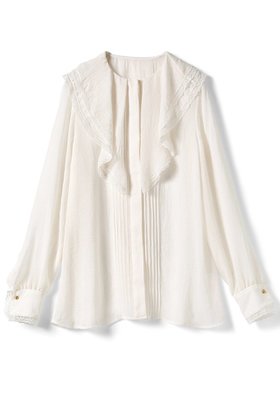 【ジェイドット/j.】 トリアセジョーゼットブラウス人気、トレンドファッション・服の通販 founy(ファニー) ファッション Fashion レディースファッション Fashion for Women トップス・カットソー Cut & Sew Tops シャツ・ブラウス・オフィスカジュアル Elegant Blouses & Button-Ups シルク Silk, 100% Silk スタンド Stand Collar, Upright Stand スリーブ Sleeve, Long Sleeve / Short Sleeve フリル Frill, Ruffle リュクス Luxury, Elegant, High-End, Chic ロング Long, Long-Length エレガント 上品 Elegant |ID:prp329100004649112