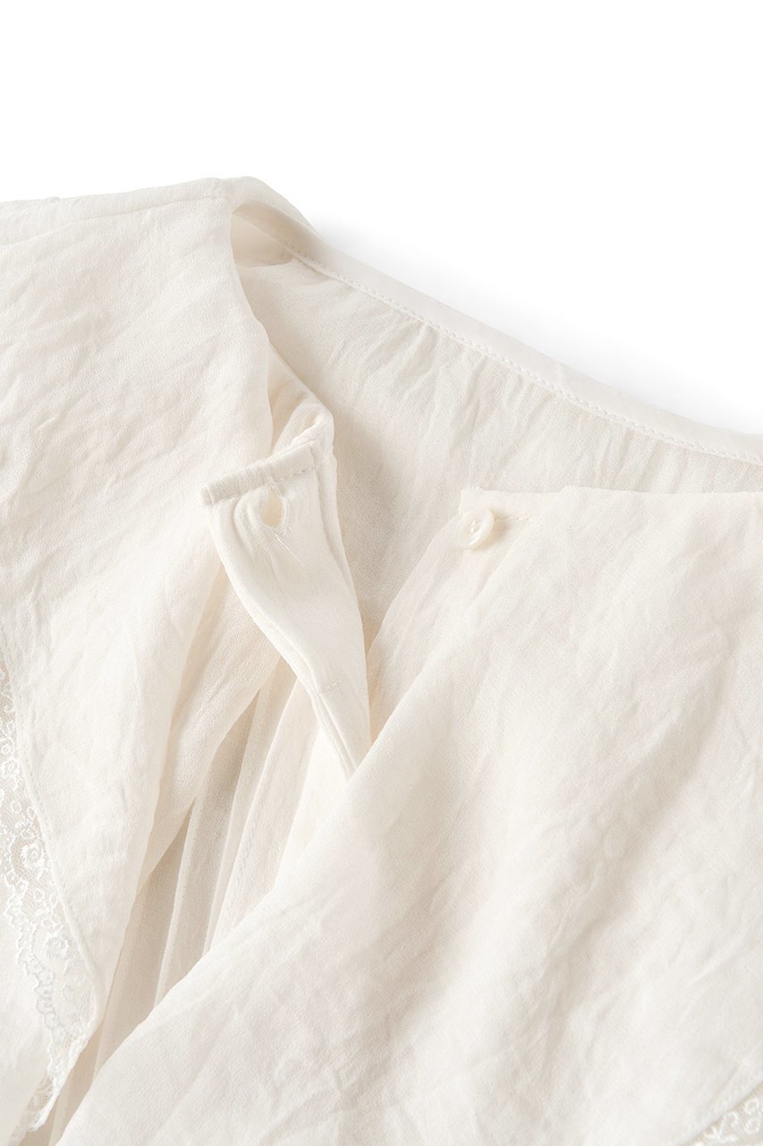 【ジェイドット/j.】のトリアセジョーゼットブラウス 人気、トレンドファッション・服の通販 founy(ファニー) 　ファッション　Fashion　レディースファッション　Fashion for Women　トップス・カットソー　Cut & Sew Tops　シャツ・ブラウス・オフィスカジュアル　Elegant Blouses & Button-Ups　シルク　Silk, 100% Silk　スタンド　Stand Collar, Upright Stand　スリーブ　Sleeve, Long Sleeve / Short Sleeve　フリル　Frill, Ruffle　リュクス　Luxury, Elegant, High-End, Chic　ロング　Long, Long-Length　エレガント 上品　Elegant　other-2|ID: prp329100004649112 ipo3291000000036907990