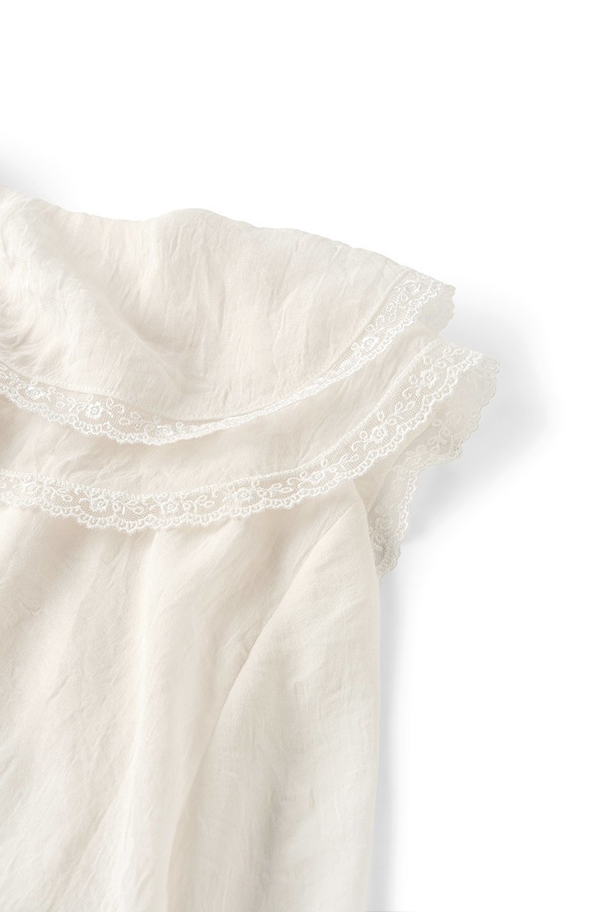 【ジェイドット/j.】のトリアセジョーゼットブラウス 人気、トレンドファッション・服の通販 founy(ファニー) 　ファッション　Fashion　レディースファッション　Fashion for Women　トップス・カットソー　Cut & Sew Tops　シャツ・ブラウス・オフィスカジュアル　Elegant Blouses & Button-Ups　シルク　Silk, 100% Silk　スタンド　Stand Collar, Upright Stand　スリーブ　Sleeve, Long Sleeve / Short Sleeve　フリル　Frill, Ruffle　リュクス　Luxury, Elegant, High-End, Chic　ロング　Long, Long-Length　エレガント 上品　Elegant　other-4|ID: prp329100004649112 ipo3291000000036907992