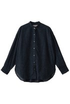 【エリオポール/heliopole】のカットジャカードバンドカラーシャツ 人気、トレンドファッション・服の通販 founy(ファニー) ファッション Fashion レディースファッション Fashion for Women トップス・カットソー Cut & Sew Tops シャツ・ブラウス・オフィスカジュアル Elegant Blouses & Button-Ups 2025年 2025 2025-2026秋冬・A/W Autumn/Winter 2025–26 AW25–26 エレガント 上品 Elegant シアー Sheer, See-Through ジャカード／ジャガード Jacquard, Woven Pattern スリーブ Sleeve, Long Sleeve / Short Sleeve デニム Denim, Jeans Material ロング Long, Long-Length A/W・秋冬 Autumn/Winter thumbnail ネイビー|ID: prp329100004649114 ipo3291000000033575966