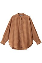 【エリオポール/heliopole】のカットジャカードバンドカラーシャツ キャメル|ID: prp329100004649114 ipo3291000000035753672