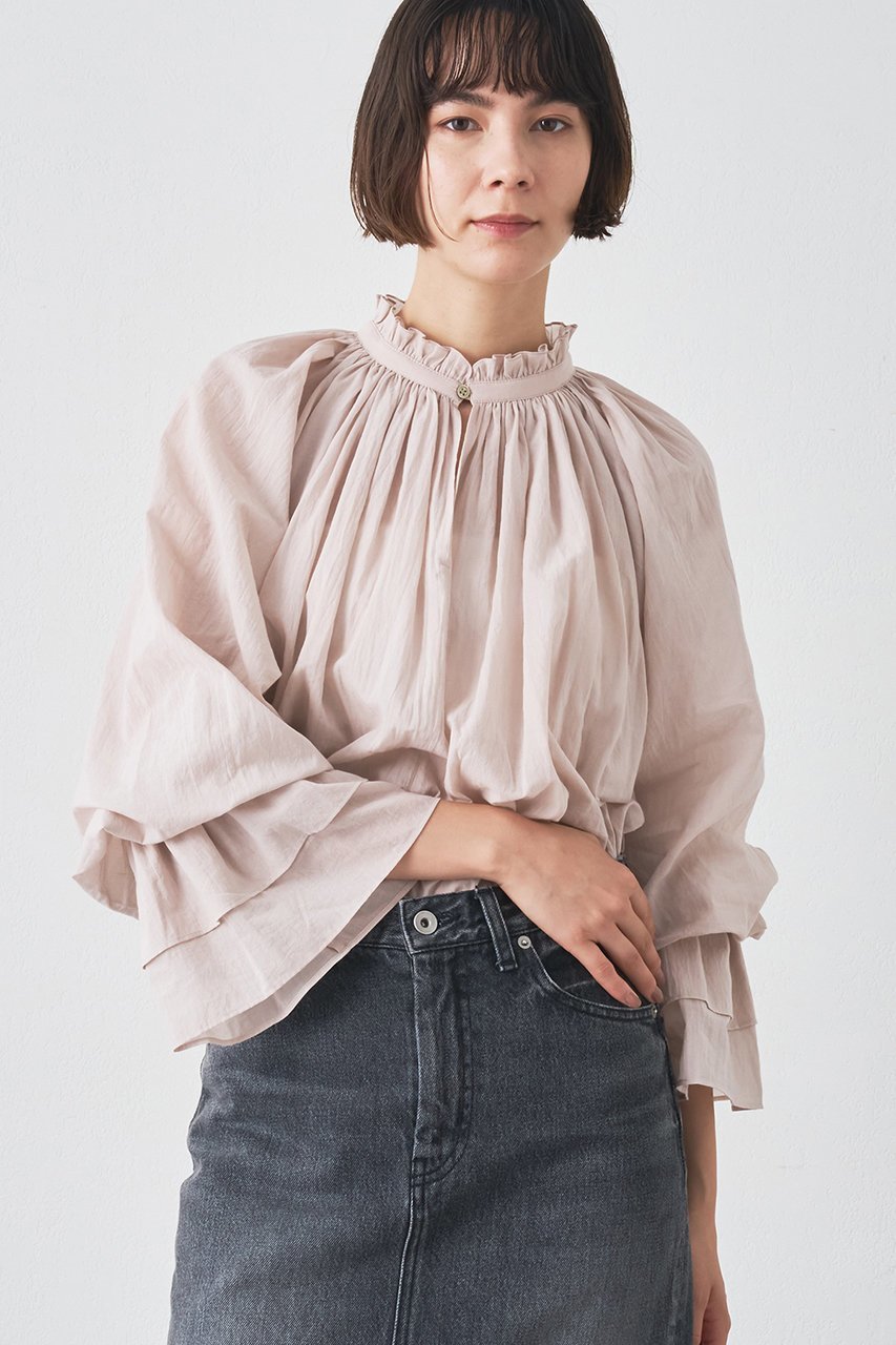 【ウィムガゼット/Whim Gazette】のカフスギャザーブラウス 人気、トレンドファッション・服の通販 founy(ファニー) ファッション Fashion レディースファッション Fashion for Women トップス・カットソー Cut & Sew Tops シャツ・ブラウス・オフィスカジュアル Elegant Blouses & Button-Ups カフス Cuff Design ギャザー Gathered, Ruffled スリーブ Sleeve, Long Sleeve / Short Sleeve フリル Frill, Ruffle ベビー Baby, Babywear ロング Long, Long-Length エレガント 上品 Elegant other-6|ID: prp329100004649116 ipo3291000000036101533