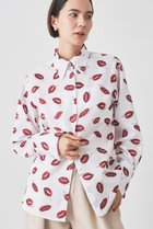【ウィムガゼット/Whim Gazette】のリップシャツ 人気、トレンドファッション・服の通販 founy(ファニー) ファッション Fashion レディースファッション Fashion for Women トップス・カットソー Cut & Sew Tops シャツ・ブラウス・オフィスカジュアル Elegant Blouses & Button-Ups おすすめ Recommended / Our Picks シルク Silk, 100% Silk ジャケット Jacket, Outerwear スウェット / スエット Sweatshirt, Sweatwear スマート Smart, Elegant スリーブ Sleeve, Long Sleeve / Short Sleeve プリント Print, Printed Pattern ベーシック Basic, Essential リップ Lip, Lip Motif ロング Long, Long-Length thumbnail オフホワイト|ID: prp329100004649118 ipo3291000000036101536