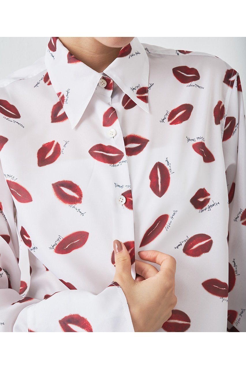 【ウィムガゼット/Whim Gazette】のリップシャツ 人気、トレンドファッション・服の通販 founy(ファニー) 　ファッション　Fashion　レディースファッション　Fashion for Women　トップス・カットソー　Cut & Sew Tops　シャツ・ブラウス・オフィスカジュアル　Elegant Blouses & Button-Ups　おすすめ　Recommended / Our Picks　シルク　Silk, 100% Silk　ジャケット　Jacket, Outerwear　スウェット / スエット　Sweatshirt, Sweatwear　スマート　Smart, Elegant　スリーブ　Sleeve, Long Sleeve / Short Sleeve　プリント　Print, Printed Pattern　ベーシック　Basic, Essential　リップ　Lip, Lip Motif　ロング　Long, Long-Length　other-2|ID: prp329100004649118 ipo3291000000036101537