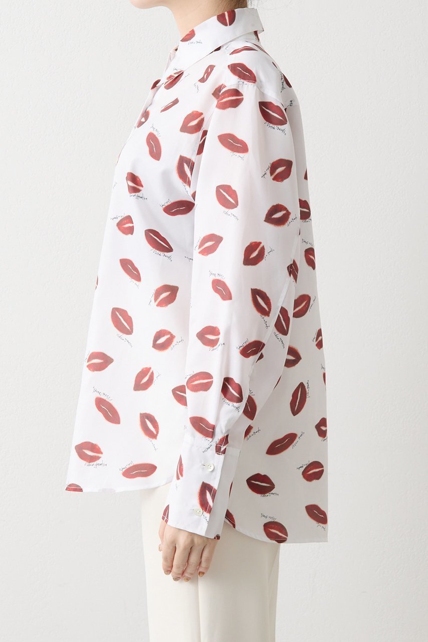 【ウィムガゼット/Whim Gazette】のリップシャツ 人気、トレンドファッション・服の通販 founy(ファニー) 　ファッション　Fashion　レディースファッション　Fashion for Women　トップス・カットソー　Cut & Sew Tops　シャツ・ブラウス・オフィスカジュアル　Elegant Blouses & Button-Ups　おすすめ　Recommended / Our Picks　シルク　Silk, 100% Silk　ジャケット　Jacket, Outerwear　スウェット / スエット　Sweatshirt, Sweatwear　スマート　Smart, Elegant　スリーブ　Sleeve, Long Sleeve / Short Sleeve　プリント　Print, Printed Pattern　ベーシック　Basic, Essential　リップ　Lip, Lip Motif　ロング　Long, Long-Length　other-8|ID: prp329100004649118 ipo3291000000036101543