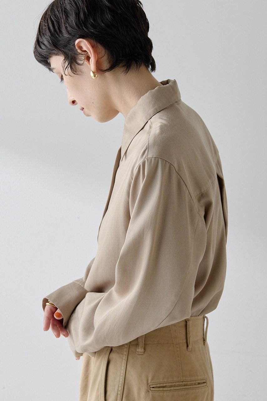 【ウィムガゼット/Whim Gazette】のトロミシャツ 人気、トレンドファッション・服の通販 founy(ファニー) 　ファッション　Fashion　レディースファッション　Fashion for Women　トップス・カットソー　Cut & Sew Tops　シャツ・ブラウス・オフィスカジュアル　Elegant Blouses & Button-Ups　とろみ　Fluid, Flowy Fabric　なめらか　Smooth, Silky Texture　クラシック　Classic, Timeless Style　スリーブ　Sleeve, Long Sleeve / Short Sleeve　ドレープ　Drape, Draping Fabric　ベーシック　Basic, Essential　モダン　Modern, Contemporary　ロング　Long, Long-Length　ヴィンテージ　Vintage Style　エレガント 上品　Elegant　other-3|ID: prp329100004649120 ipo3291000000036101548