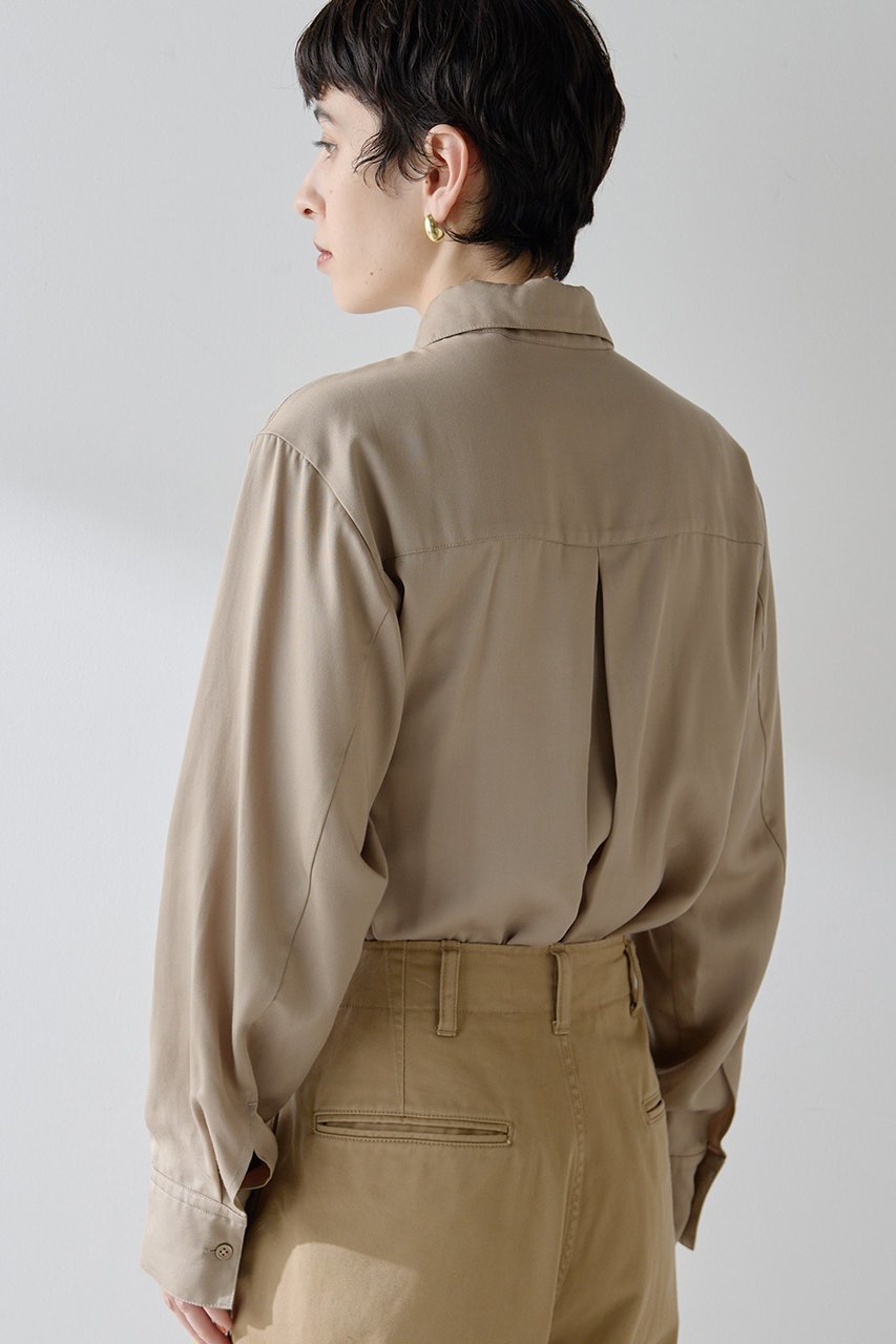 【ウィムガゼット/Whim Gazette】のトロミシャツ 人気、トレンドファッション・服の通販 founy(ファニー) 　ファッション　Fashion　レディースファッション　Fashion for Women　トップス・カットソー　Cut & Sew Tops　シャツ・ブラウス・オフィスカジュアル　Elegant Blouses & Button-Ups　とろみ　Fluid, Flowy Fabric　なめらか　Smooth, Silky Texture　クラシック　Classic, Timeless Style　スリーブ　Sleeve, Long Sleeve / Short Sleeve　ドレープ　Drape, Draping Fabric　ベーシック　Basic, Essential　モダン　Modern, Contemporary　ロング　Long, Long-Length　ヴィンテージ　Vintage Style　エレガント 上品　Elegant　other-4|ID: prp329100004649120 ipo3291000000036101549