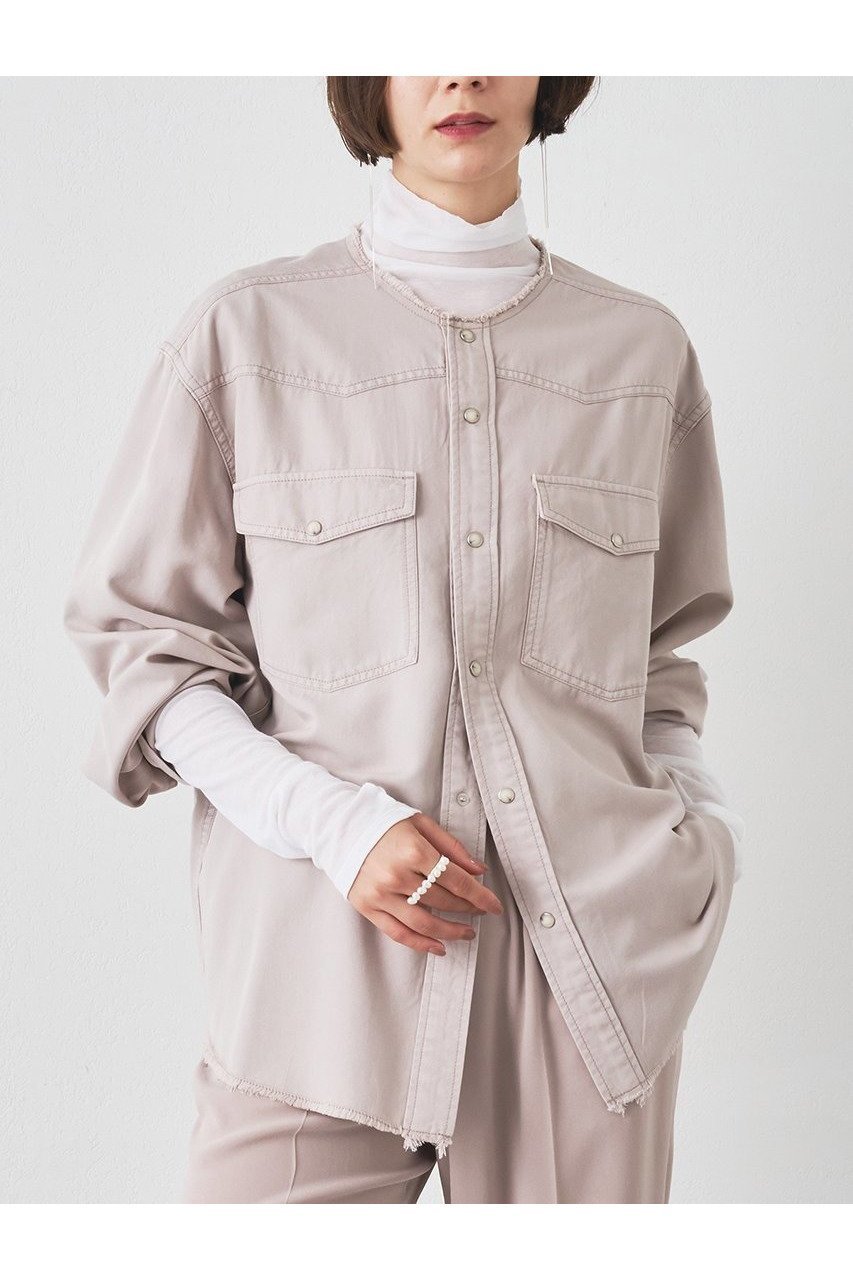 【ウィムガゼット/Whim Gazette】のセイヒンゾメヨーク切替シャツ インテリア・キッズ・メンズ・レディースファッション・服の通販 founy(ファニー) 　ファッション　Fashion　レディースファッション　Fashion for Women　トップス・カットソー　Cut & Sew Tops　シャツ・ブラウス・オフィスカジュアル　Elegant Blouses & Button-Ups　2025年　2025　2025-2026秋冬・A/W　Autumn/Winter 2025–26 AW25–26　スマート　Smart, Elegant　スリーブ　Sleeve, Long Sleeve / Short Sleeve　ドレープ　Drape, Draping Fabric　ヨーク　Yoke, Yoke Design　ロング　Long, Long-Length　切替　Switching, Contrast Panel　A/W・秋冬　Autumn/Winter　ピンクベージュ|ID: prp329100004649122 ipo3291000000033576021