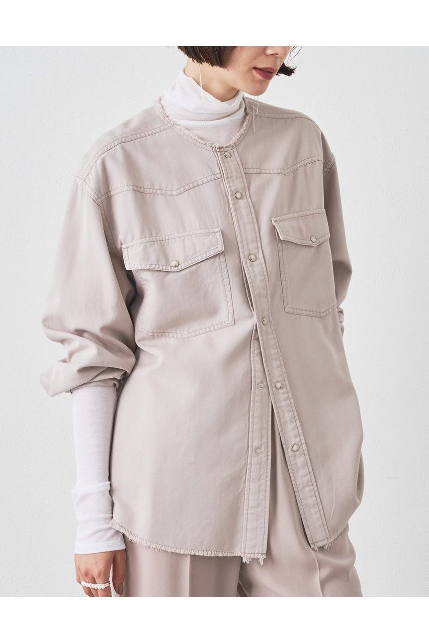 【ウィムガゼット/Whim Gazette】のセイヒンゾメヨーク切替シャツ 人気、トレンドファッション・服の通販 founy(ファニー) 　ファッション　Fashion　レディースファッション　Fashion for Women　トップス・カットソー　Cut & Sew Tops　シャツ・ブラウス・オフィスカジュアル　Elegant Blouses & Button-Ups　2025年　2025　2025-2026秋冬・A/W　Autumn/Winter 2025–26 AW25–26　スマート　Smart, Elegant　スリーブ　Sleeve, Long Sleeve / Short Sleeve　ドレープ　Drape, Draping Fabric　ヨーク　Yoke, Yoke Design　ロング　Long, Long-Length　切替　Switching, Contrast Panel　A/W・秋冬　Autumn/Winter　other-4|ID: prp329100004649122 ipo3291000000033576024