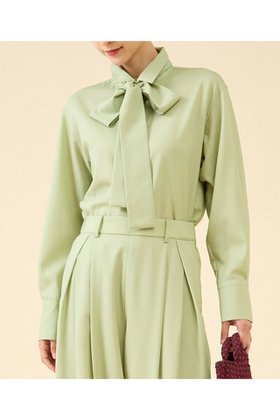 【マルティニーク/martinique】のシアーウールボータイブラウス 人気、トレンドファッション・服の通販 founy(ファニー) ファッション Fashion レディースファッション Fashion for Women トップス・カットソー Cut & Sew Tops シャツ・ブラウス・オフィスカジュアル Elegant Blouses & Button-Ups おすすめ Recommended / Our Picks インナー Innerwear ジャケット Jacket, Outerwear スリーブ Sleeve, Long Sleeve / Short Sleeve セットアップ Set-Up, Coordinated Outfit マニッシュ Mannish, Boyish ループ Loop, Loop Knit ロング Long, Long-Length 秋 Autumn |ID:prp329100004649128