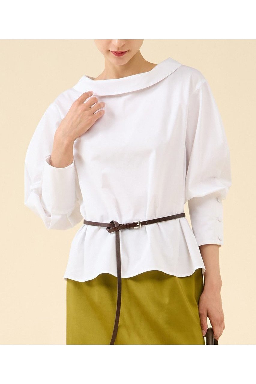 【マルティニーク/martinique】のボートネックブラウス 人気、トレンドファッション・服の通販 founy(ファニー) 　ファッション　Fashion　レディースファッション　Fashion for Women　トップス・カットソー　Cut & Sew Tops　シャツ・ブラウス・オフィスカジュアル　Elegant Blouses & Button-Ups　2025年　2025　2025-2026秋冬・A/W　Autumn/Winter 2025–26 AW25–26　おすすめ　Recommended / Our Picks　カッティング　Cutting Detail　カーディガン　Cardigan, Knitwear　クラシック　Classic, Timeless Style　シンプル　Simple, Minimal　スリーブ　Sleeve, Long Sleeve / Short Sleeve　デコルテ　Décolleté, Neckline　ブロード　Broadcloth, Fine Cotton　ロング　Long, Long-Length　エレガント 上品　Elegant　A/W・秋冬　Autumn/Winter　 other-1|ID: prp329100004649129 ipo3291000000033576076