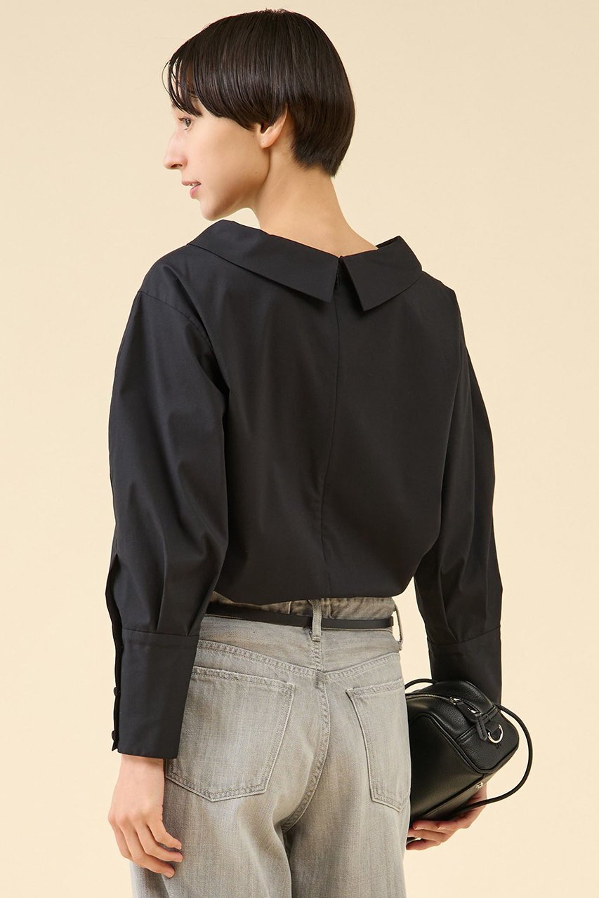 【マルティニーク/martinique】のボートネックブラウス 人気、トレンドファッション・服の通販 founy(ファニー) 　ファッション　Fashion　レディースファッション　Fashion for Women　トップス・カットソー　Cut & Sew Tops　シャツ・ブラウス・オフィスカジュアル　Elegant Blouses & Button-Ups　おすすめ　Recommended / Our Picks　カッティング　Cutting Detail　カーディガン　Cardigan, Knitwear　クラシック　Classic, Timeless Style　シンプル　Simple, Minimal　スリーブ　Sleeve, Long Sleeve / Short Sleeve　デコルテ　Décolleté, Neckline　ブロード　Broadcloth, Fine Cotton　ロング　Long, Long-Length　エレガント 上品　Elegant　other-3|ID: prp329100004649129 ipo3291000000036101557