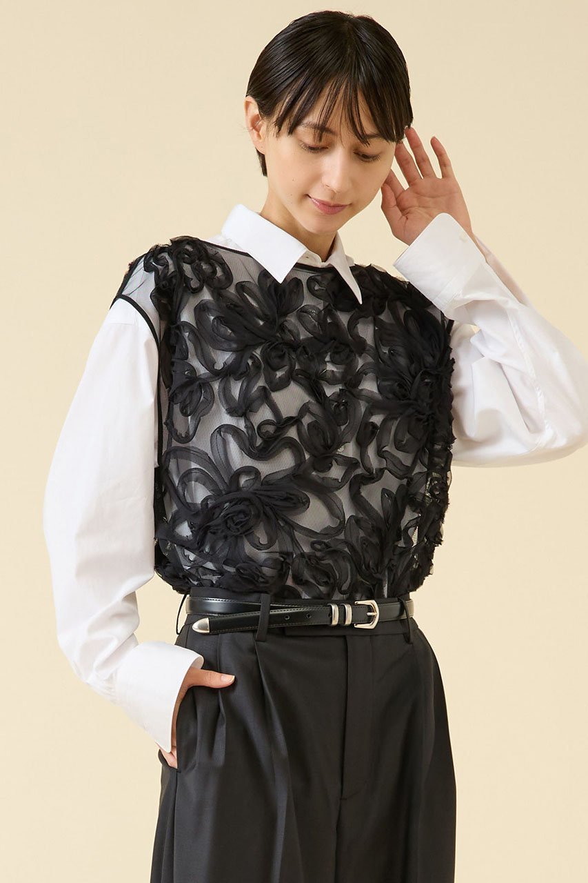 【マルティニーク/martinique】のテープ刺繍ブラウス 人気、トレンドファッション・服の通販 founy(ファニー) ファッション Fashion レディースファッション Fashion for Women トップス・カットソー Cut & Sew Tops キャミソール&ノースリーブ Camisoles & Sleeveless Tops シャツ・ブラウス・オフィスカジュアル Elegant Blouses & Button-Ups おすすめ Recommended / Our Picks キャミソール Camisole, Spaghetti Strap Top シフォン Chiffon, Lightweight Fabric スペシャル Special, Limited Edition セットアップ Set-Up, Coordinated Outfit タートル Turtleneck, Turtle Collar ノースリーブ Sleeveless, No-Sleeve ボタニカル Botanical, Floral Pattern 再入荷 Restock / Back in Stock 結婚式 Wedding other-1|ID: prp329100004649130 ipo3291000000036101562