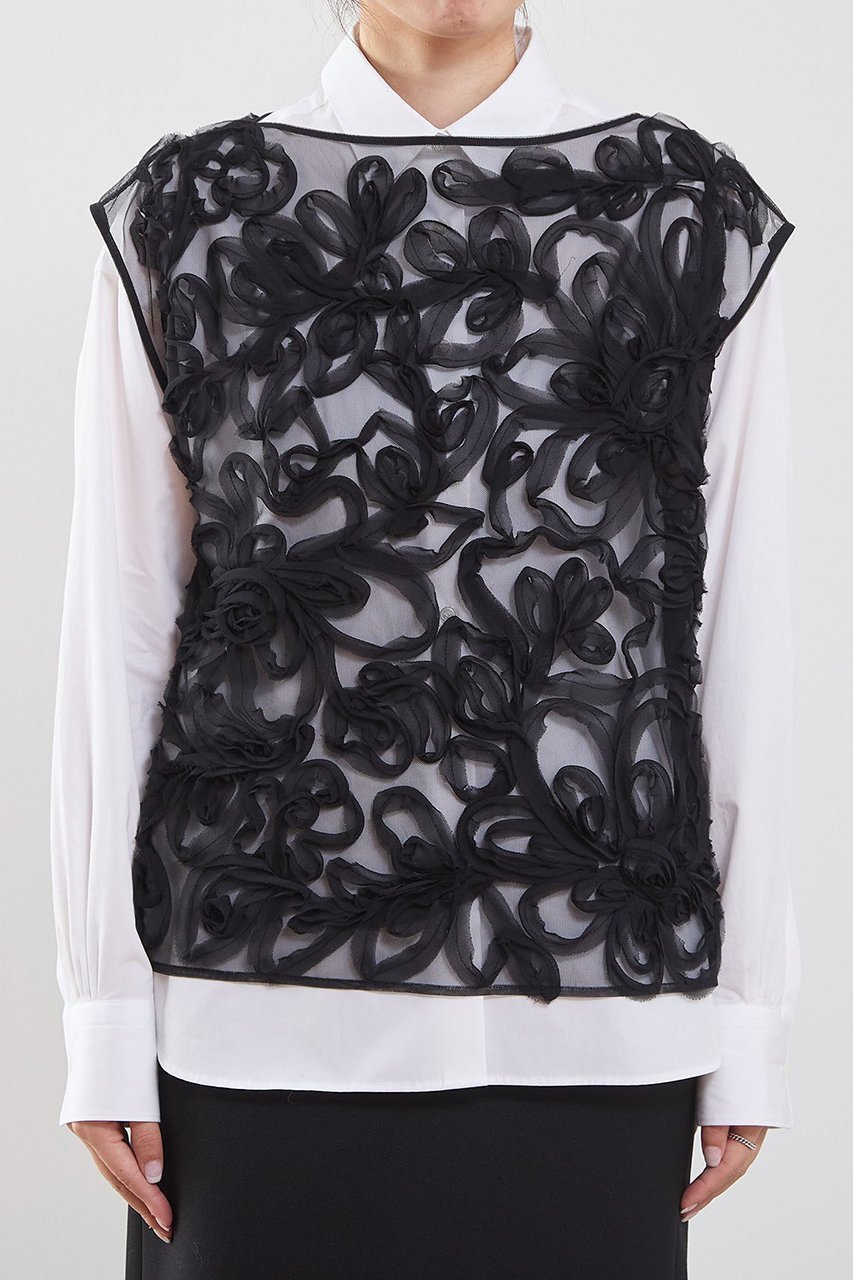 【マルティニーク/martinique】のテープ刺繍ブラウス 人気、トレンドファッション・服の通販 founy(ファニー) ファッション Fashion レディースファッション Fashion for Women トップス・カットソー Cut & Sew Tops キャミソール&ノースリーブ Camisoles & Sleeveless Tops シャツ・ブラウス・オフィスカジュアル Elegant Blouses & Button-Ups おすすめ Recommended / Our Picks キャミソール Camisole, Spaghetti Strap Top シフォン Chiffon, Lightweight Fabric スペシャル Special, Limited Edition セットアップ Set-Up, Coordinated Outfit タートル Turtleneck, Turtle Collar ノースリーブ Sleeveless, No-Sleeve ボタニカル Botanical, Floral Pattern 再入荷 Restock / Back in Stock 結婚式 Wedding other-7|ID: prp329100004649130 ipo3291000000036101569