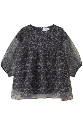 【マーレット/MERLETTE】のPARAISO フラワープリント シルクオーガンザ ボリュームティアードブラウス 人気、トレンドファッション・服の通販 founy(ファニー) ファッション Fashion レディースファッション Fashion for Women トップス・カットソー Cut & Sew Tops シャツ・ブラウス・オフィスカジュアル Elegant Blouses & Button-Ups 花柄・フラワープリント・モチーフ Floral Prints & Motifs / Flower Pattern Tops 2025年 2025 2025-2026秋冬・A/W Autumn/Winter 2025–26 AW25–26 ショート Short, Short Length スリーブ Sleeve, Long Sleeve / Short Sleeve フォーマル Formal, Dressy フラワー Flower, Floral プリント Print, Printed Pattern ボトム Bottoms, Lower Wear A/W・秋冬 Autumn/Winter |ID:prp329100004649133