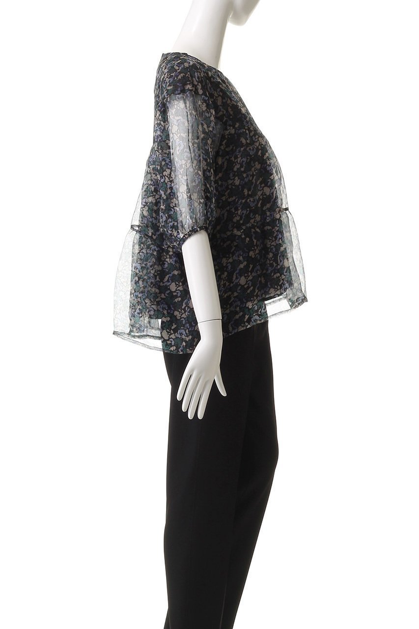 【マーレット/MERLETTE】のPARAISO フラワープリント シルクオーガンザ ボリュームティアードブラウス 人気、トレンドファッション・服の通販 founy(ファニー) 　ファッション　Fashion　レディースファッション　Fashion for Women　トップス・カットソー　Cut & Sew Tops　シャツ・ブラウス・オフィスカジュアル　Elegant Blouses & Button-Ups　花柄・フラワープリント・モチーフ　Floral Prints & Motifs / Flower Pattern Tops　2025年　2025　2025-2026秋冬・A/W　Autumn/Winter 2025–26 AW25–26　ショート　Short, Short Length　スリーブ　Sleeve, Long Sleeve / Short Sleeve　フォーマル　Formal, Dressy　フラワー　Flower, Floral　プリント　Print, Printed Pattern　ボトム　Bottoms, Lower Wear　A/W・秋冬　Autumn/Winter　other-3|ID: prp329100004649133 ipo3291000000033576112
