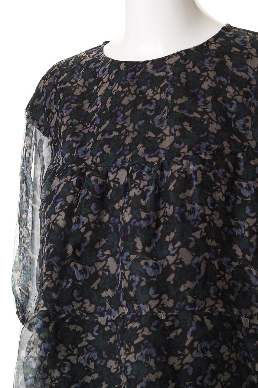 【マーレット/MERLETTE】のPARAISO フラワープリント シルクオーガンザ ボリュームティアードブラウス 人気、トレンドファッション・服の通販 founy(ファニー) ファッション Fashion レディースファッション Fashion for Women トップス・カットソー Cut & Sew Tops シャツ・ブラウス・オフィスカジュアル Elegant Blouses & Button-Ups 花柄・フラワープリント・モチーフ Floral Prints & Motifs / Flower Pattern Tops ショート Short, Short Length スリーブ Sleeve, Long Sleeve / Short Sleeve フォーマル Formal, Dressy フラワー Flower, Floral プリント Print, Printed Pattern ボトム Bottoms, Lower Wear other-5|ID: prp329100004649133 ipo3291000000035753711