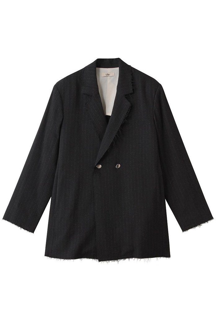 【ウーア/Uhr】のウールシルクストライプトジャケット インテリア・キッズ・メンズ・レディースファッション・服の通販 founy(ファニー) https://founy.com/ ファッション Fashion レディースファッション Fashion for Women アウター Coat / Outerwear Collection レディースジャケット・軽アウター Jackets シルク Silk, 100% Silk ジャケット Jacket, Outerwear ストライプ Stripe, Striped Pattern フォルム Silhouette, Form |ID: prp329100004649147 ipo3291000000036101606