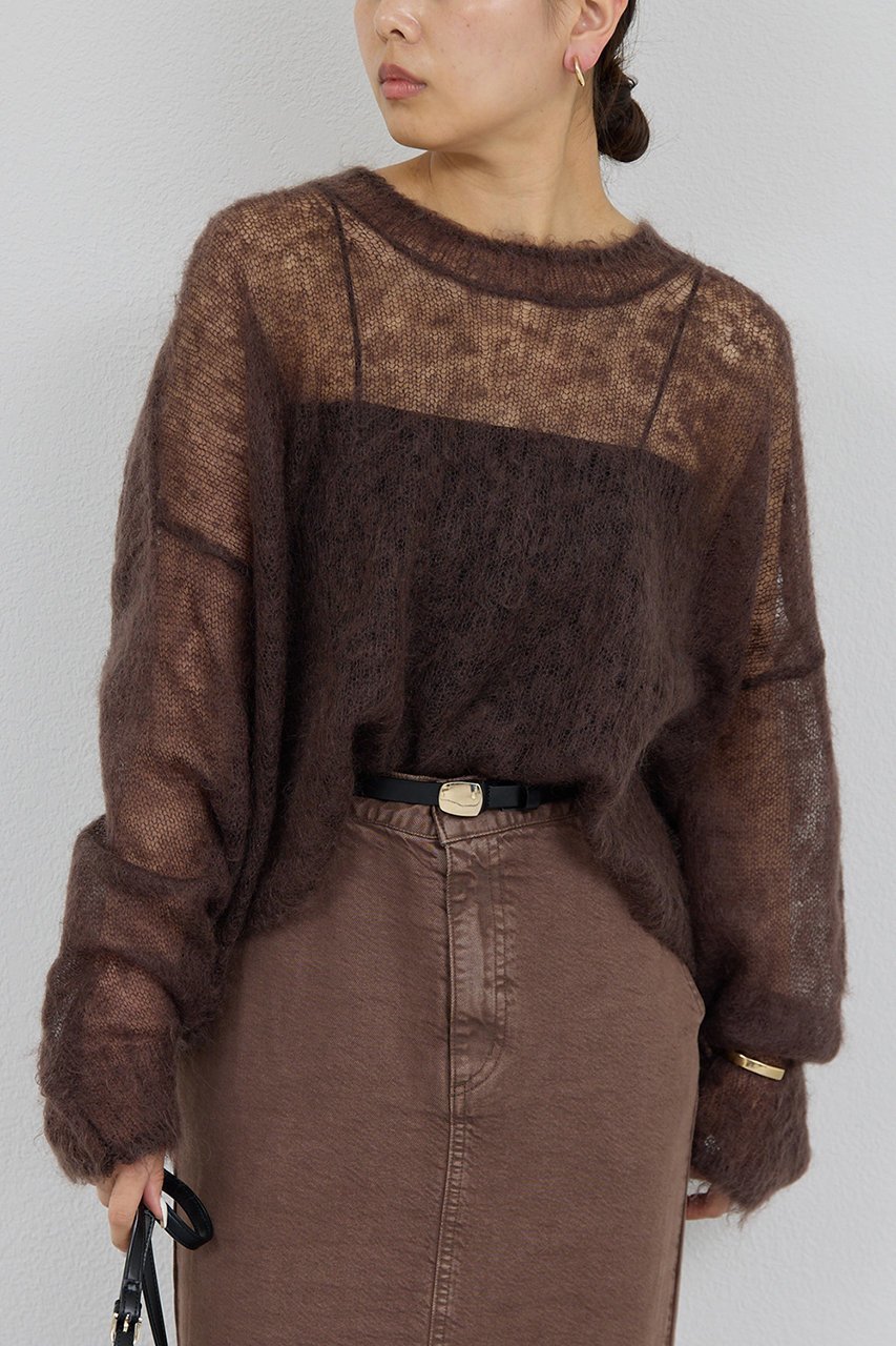 【ガリャルダガランテ/GALLARDAGALANTE】のモヘヤリングシアーニット 人気、トレンドファッション・服の通販 founy(ファニー) 　ファッション　Fashion　レディースファッション　Fashion for Women　トップス・カットソー　Cut & Sew Tops　ニット　Knit Tops & Sweaters　カジュアルプルオーバー・ニットトップス　Pullovers & Knit Tops / Casual Pullovers　2025年　2025　2025-2026秋冬・A/W　Autumn/Winter 2025–26 AW25–26　おすすめ　Recommended / Our Picks　シアー　Sheer, See-Through　A/W・秋冬　Autumn/Winter　 other-1|ID: prp329100004649150 ipo3291000000033576259