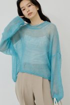 【ガリャルダガランテ/GALLARDAGALANTE】のモヘヤリングシアーニット ブルー|ID:prp329100004649150