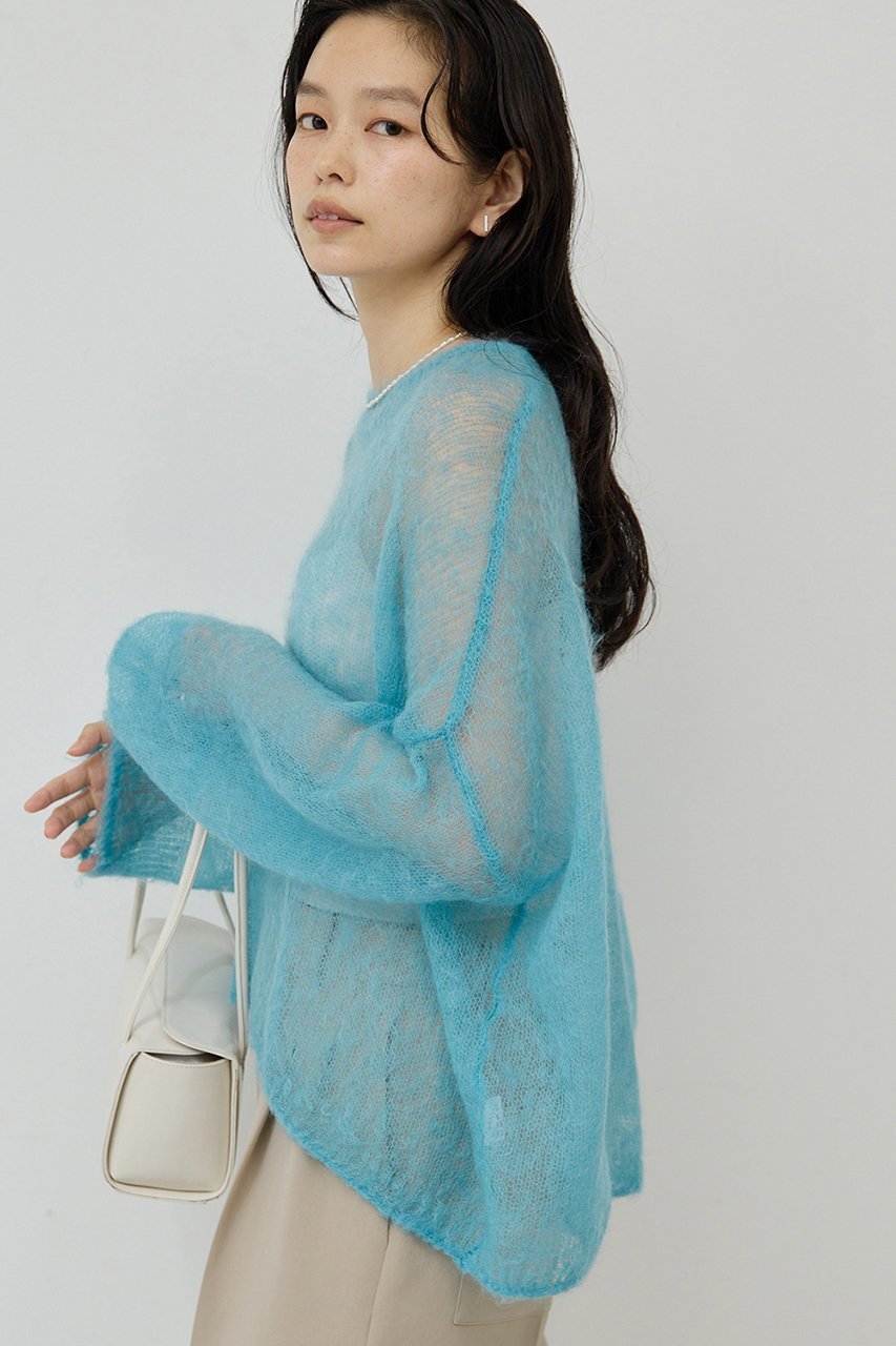 【ガリャルダガランテ/GALLARDAGALANTE】のモヘヤリングシアーニット 人気、トレンドファッション・服の通販 founy(ファニー) 　ファッション　Fashion　レディースファッション　Fashion for Women　トップス・カットソー　Cut & Sew Tops　ニット　Knit Tops & Sweaters　カジュアルプルオーバー・ニットトップス　Pullovers & Knit Tops / Casual Pullovers　おすすめ　Recommended / Our Picks　シアー　Sheer, See-Through　other-6|ID: prp329100004649150 ipo3291000000035652201