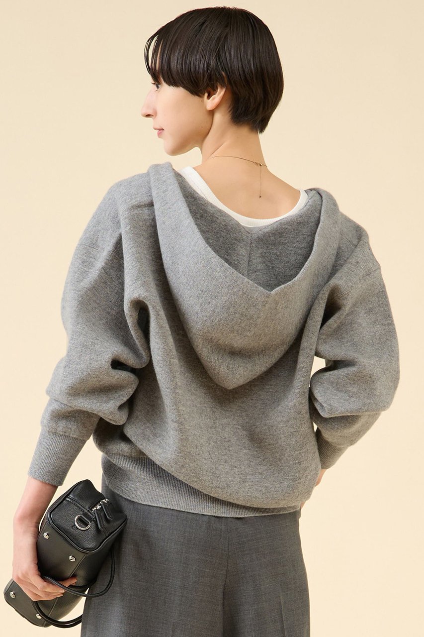 【マルティニーク/martinique】のダブルフェイスニットパーカー 人気、トレンドファッション・服の通販 founy(ファニー) 　ファッション　Fashion　レディースファッション　Fashion for Women　トップス・カットソー　Cut & Sew Tops　ニット　Knit Tops & Sweaters　レディースパーカー・カジュアルフーディー　Casual Hoodies & Sweatshirts　おすすめ　Recommended / Our Picks　バランス　Balance, Style Balance　パーカー　Hoodie, Parka　エレガント 上品　Elegant　other-3|ID: prp329100004649153 ipo3291000000035835297