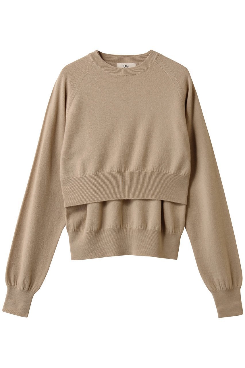 【ウーア/Uhr】のベスト&プルオーバーコンビニット インテリア・キッズ・メンズ・レディースファッション・服の通販 founy(ファニー) 　ファッション　Fashion　レディースファッション　Fashion for Women　トップス・カットソー　Cut & Sew Tops　ニット　Knit Tops & Sweaters　ベスト&ジレ / 重ね着スタイル　Vests & Gilets　カジュアルプルオーバー・ニットトップス　Pullovers & Knit Tops / Casual Pullovers　2025年　2025　2025-2026秋冬・A/W　Autumn/Winter 2025–26 AW25–26　シンプル　Simple, Minimal　ベスト　Vest, Waistcoat　ボトム　Bottoms, Lower Wear　A/W・秋冬　Autumn/Winter　ベージュ|ID: prp329100004649155 ipo3291000000033576310