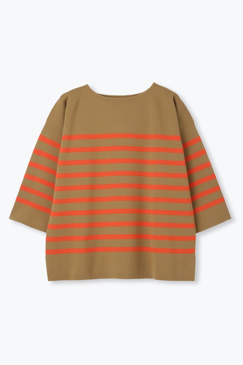 【レリル/lelill】の【limited KNIT - lelill東京1周年記念】ハイテクワイドスリーブニット インテリア・キッズ・メンズ・レディースファッション・服の通販 founy(ファニー) 　ファッション　Fashion　レディースファッション　Fashion for Women　トップス・カットソー　Cut & Sew Tops　ニット　Knit Tops & Sweaters　カジュアルプルオーバー・ニットトップス　Pullovers & Knit Tops / Casual Pullovers　ボーダー　Border, Stripe　ミラノリブ　Milano Rib, Milano Stitch　無地　Plain, Solid Color　キャメル×オレンジ|ID: prp329100004649157 ipo3291000000036101627
