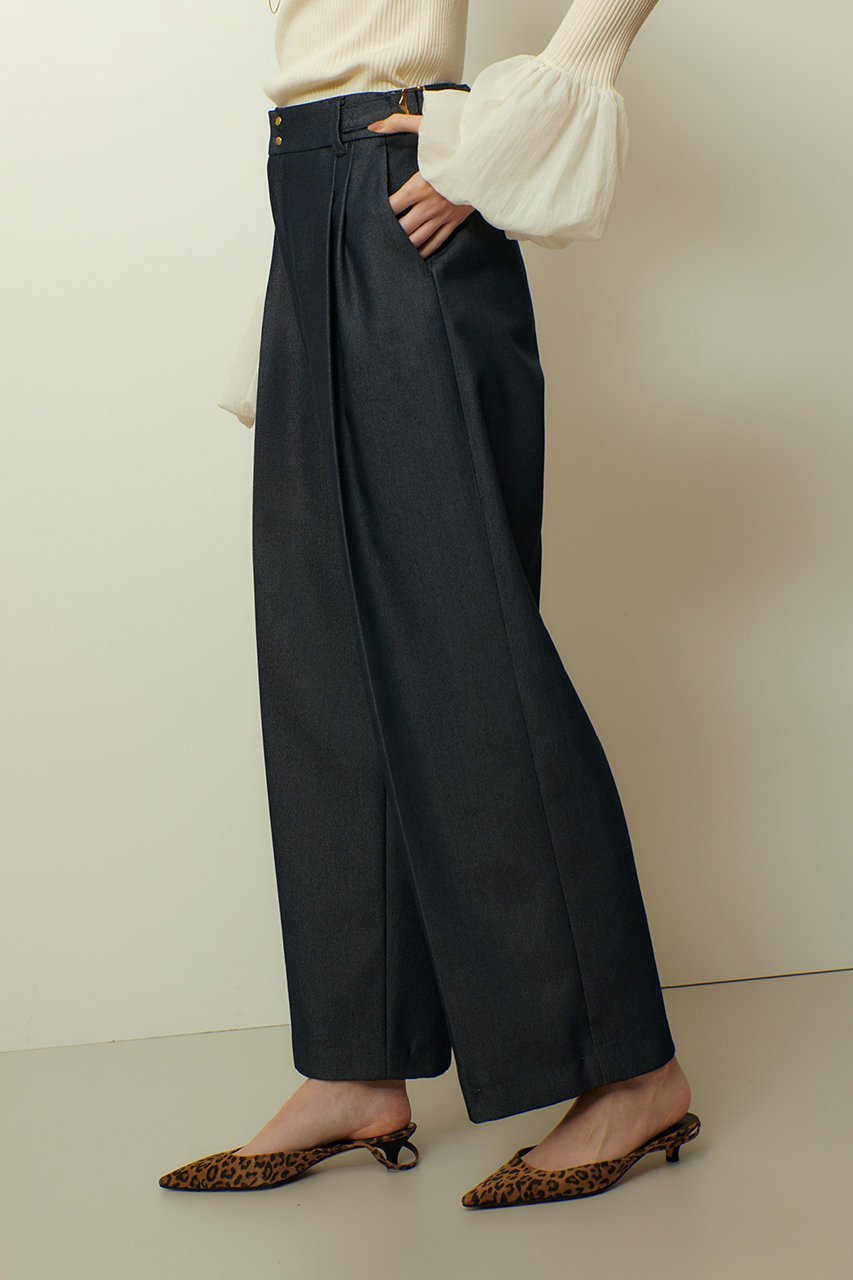 【アルアバイル/allureville】のリジッドデニムライクパンツ 人気、トレンドファッション・服の通販 founy(ファニー) 　ファッション　Fashion　レディースファッション　Fashion for Women　パンツ　Pants & Trousers　ストレート　Straight, Straight Cut　センター　Center, Center Line　ロング　Long, Long-Length　エレガント 上品　Elegant　other-6|ID: prp329100004649161 ipo3291000000035753755