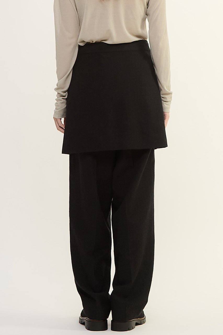 【プレインピープル/PLAIN PEOPLE】のウールリネンヘリンボンスカート付きスラックスパンツ 人気、トレンドファッション・服の通販 founy(ファニー) 　ファッション　Fashion　レディースファッション　Fashion for Women　スカート　Skirts　パンツ　Pants & Trousers　シルク　Silk, 100% Silk　スラックス　Slacks, Dress Pants　ネップ　Nepp, Slub Yarn　フロント　Front, Front Design　リネン　Linen, Linen Fabric　ワッシャー　Washer, Crinkled Finish　other-3|ID: prp329100004649162 ipo3291000000035753761