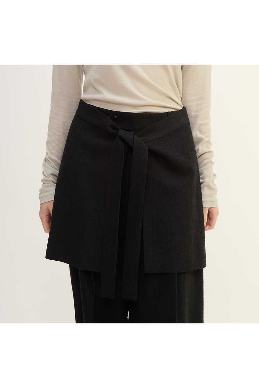 【プレインピープル/PLAIN PEOPLE】のウールリネンヘリンボンスカート付きスラックスパンツ 人気、トレンドファッション・服の通販 founy(ファニー) 　ファッション　Fashion　レディースファッション　Fashion for Women　スカート　Skirts　パンツ　Pants & Trousers　シルク　Silk, 100% Silk　スラックス　Slacks, Dress Pants　ネップ　Nepp, Slub Yarn　フロント　Front, Front Design　リネン　Linen, Linen Fabric　ワッシャー　Washer, Crinkled Finish　other-5|ID: prp329100004649162 ipo3291000000035753763