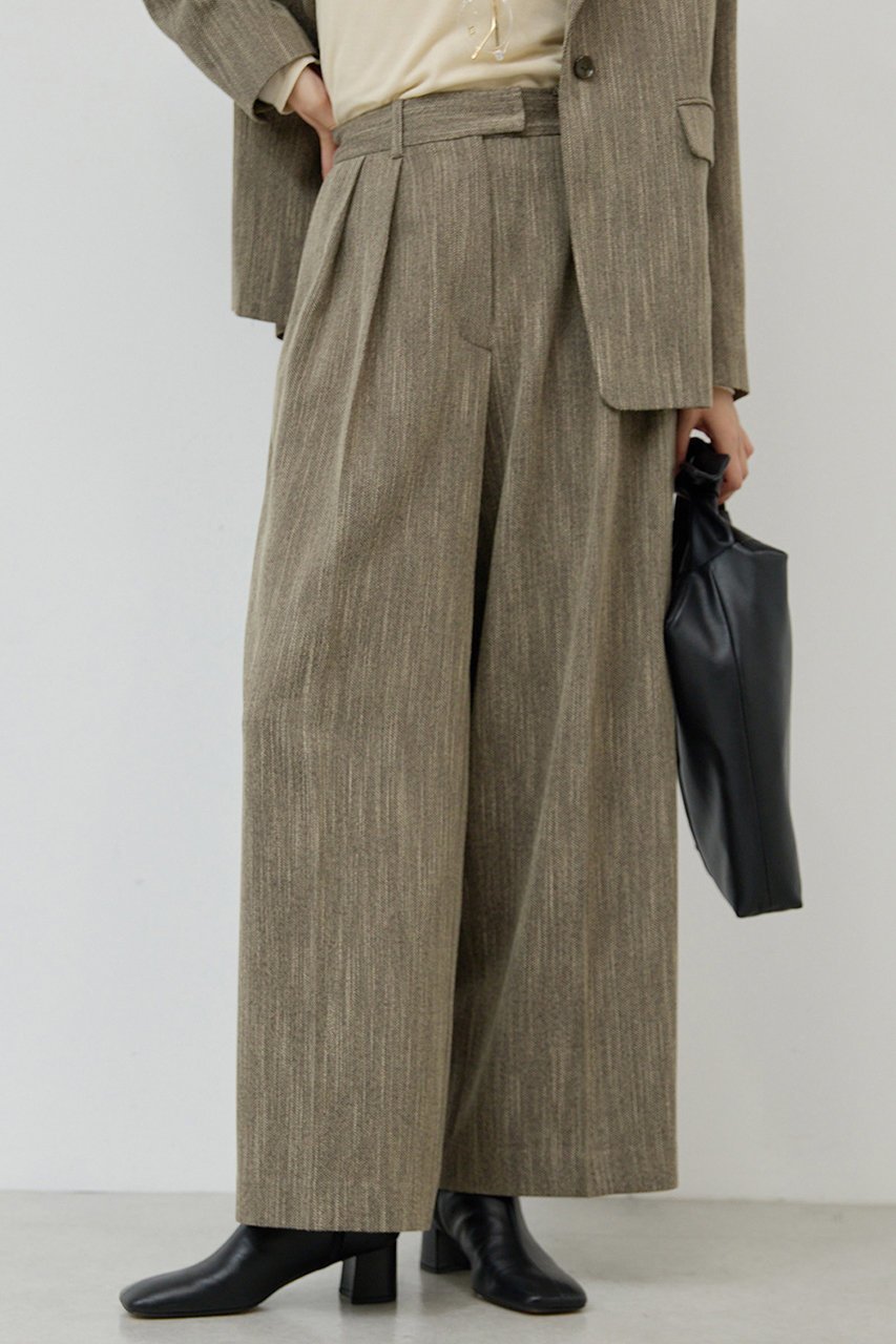 【ガリャルダガランテ/GALLARDAGALANTE】の【セットアップ対応】ダブルタックツイードパンツ 人気、トレンドファッション・服の通販 founy(ファニー) 　ファッション　Fashion　レディースファッション　Fashion for Women　セットアップ　Matching Sets　レディースパンツ・ボトムス　Pants & Trousers / Bottoms　パンツ　Pants & Trousers　スラックス　Slacks, Dress Pants　セットアップ　Set-Up, Coordinated Outfit　バランス　Balance, Style Balance　マニッシュ　Mannish, Boyish　ワイド　Wide, Wide Fit　other-6|ID: prp329100004649164 ipo3291000000036101653