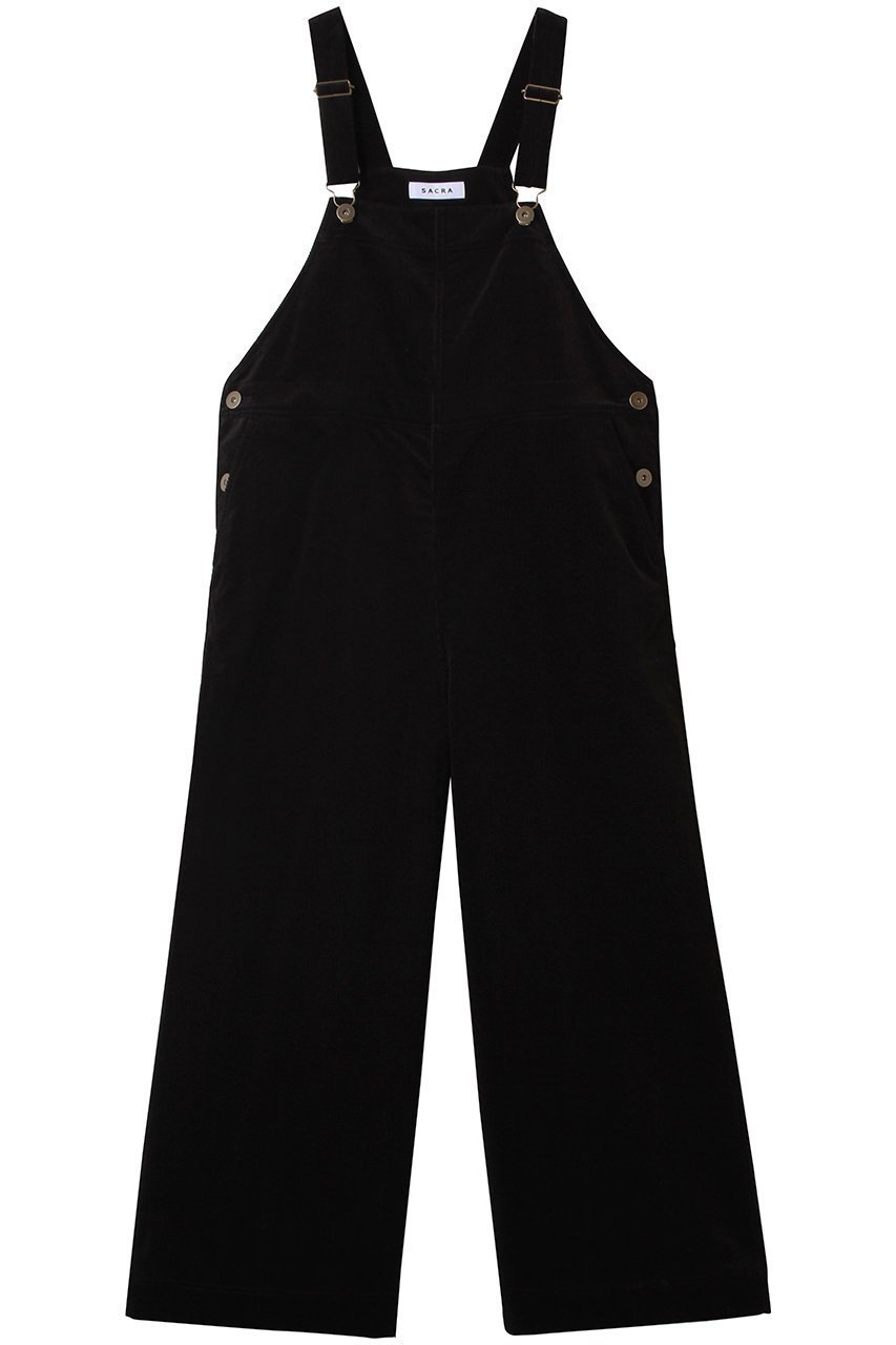 【サクラ/SACRA】のコーデュロイオールインワン インテリア・キッズ・メンズ・レディースファッション・服の通販 founy(ファニー) 　ファッション　Fashion　レディースファッション　Fashion for Women　パンツ　Pants & Trousers　2025年　2025　2025-2026秋冬・A/W　Autumn/Winter 2025–26 AW25–26　コーデュロイ　Corduroy, Cord Fabric　シルク　Silk, 100% Silk　エレガント 上品　Elegant　A/W・秋冬　Autumn/Winter　ブラック|ID: prp329100004649170 ipo3291000000033576440
