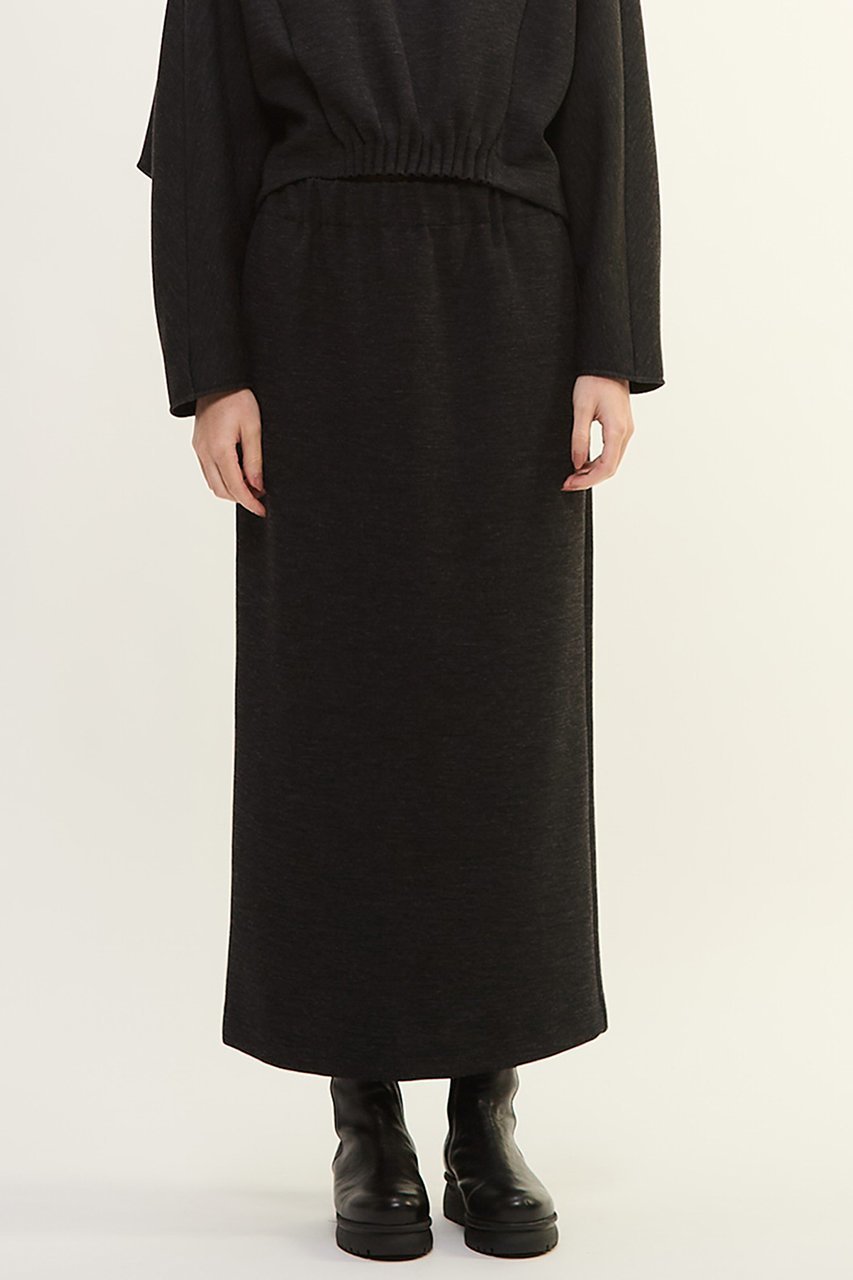 【プレインピープル/PLAIN PEOPLE】のダンボールジャージ/ミルドジャージストレートスカート インテリア・キッズ・メンズ・レディースファッション・服の通販 founy(ファニー) 　ファッション　Fashion　レディースファッション　Fashion for Women　スカート　Skirts　ロングスカート　Long Skirts / Maxi & Midi Skirts　なめらか　Smooth, Silky Texture　ギャザー　Gathered, Ruffled　シンプル　Simple, Minimal　セットアップ　Set-Up, Coordinated Outfit　バランス　Balance, Style Balance　ロング　Long, Long-Length　チャコールグレー|ID: prp329100004649175 ipo3291000000035652258