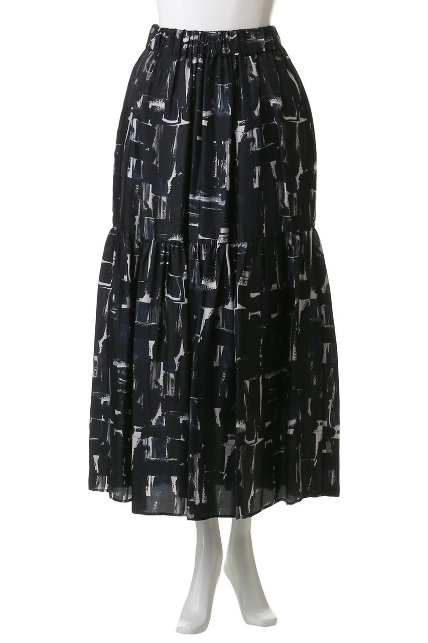 【サクラ/SACRA】のブラッシュペインティングスカート 人気、トレンドファッション・服の通販 founy(ファニー) 　ファッション　Fashion　レディースファッション　Fashion for Women　スカート　Skirts　ロングスカート　Long Skirts / Maxi & Midi Skirts　2025年　2025　2025-2026秋冬・A/W　Autumn/Winter 2025–26 AW25–26　ギャザー　Gathered, Ruffled　ティアードスカート　Tiered Skirt, Flounced Skirt　ドレープ　Drape, Draping Fabric　プリント　Print, Printed Pattern　マキシ　Maxi, Full Length　ロング　Long, Long-Length　A/W・秋冬　Autumn/Winter　other-2|ID: prp329100004649180 ipo3291000000033576529