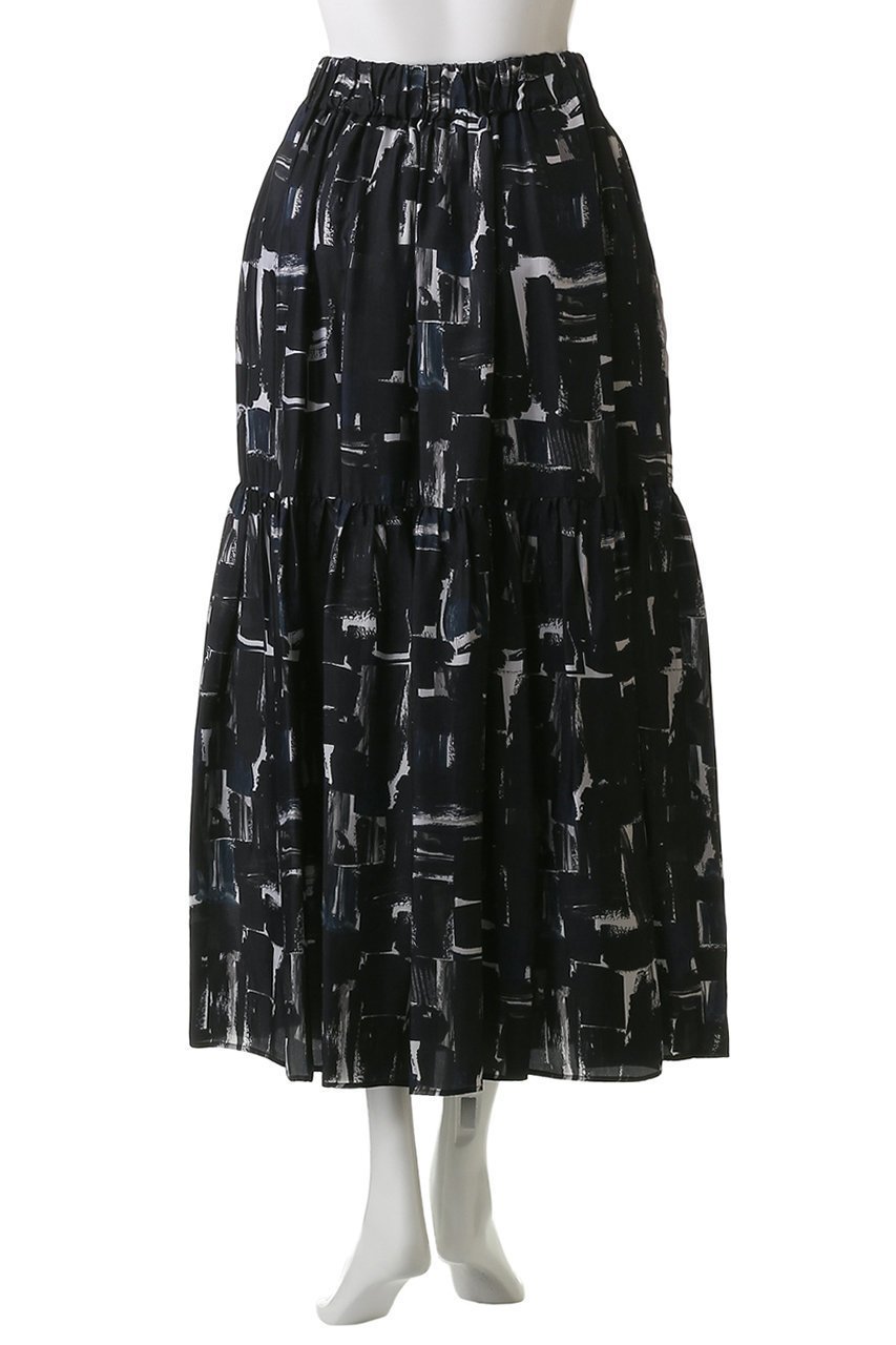 【サクラ/SACRA】のブラッシュペインティングスカート 人気、トレンドファッション・服の通販 founy(ファニー) 　ファッション　Fashion　レディースファッション　Fashion for Women　スカート　Skirts　ロングスカート　Long Skirts / Maxi & Midi Skirts　2025年　2025　2025-2026秋冬・A/W　Autumn/Winter 2025–26 AW25–26　ギャザー　Gathered, Ruffled　ティアードスカート　Tiered Skirt, Flounced Skirt　ドレープ　Drape, Draping Fabric　プリント　Print, Printed Pattern　マキシ　Maxi, Full Length　ロング　Long, Long-Length　A/W・秋冬　Autumn/Winter　other-4|ID: prp329100004649180 ipo3291000000033576531