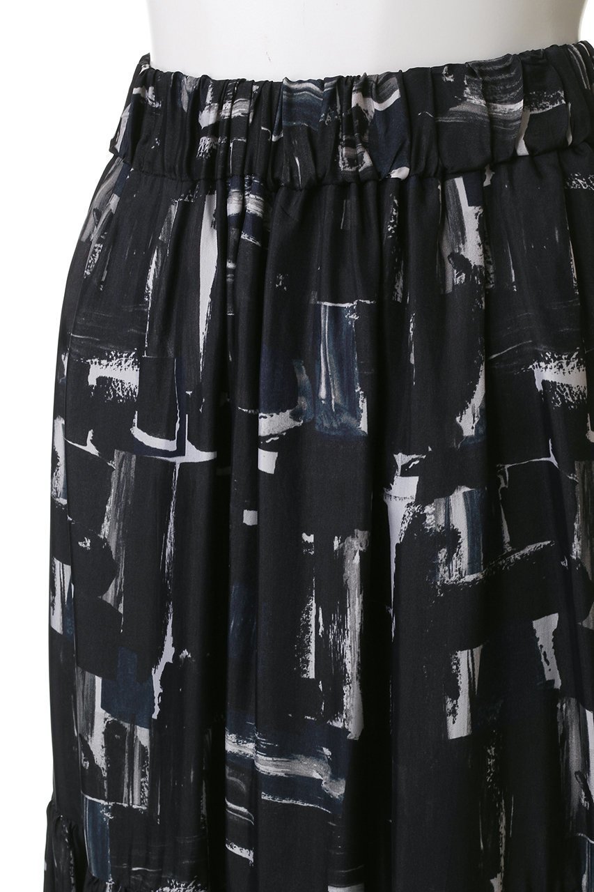 【サクラ/SACRA】のブラッシュペインティングスカート 人気、トレンドファッション・服の通販 founy(ファニー) 　ファッション　Fashion　レディースファッション　Fashion for Women　スカート　Skirts　ロングスカート　Long Skirts / Maxi & Midi Skirts　2025年　2025　2025-2026秋冬・A/W　Autumn/Winter 2025–26 AW25–26　ギャザー　Gathered, Ruffled　ティアードスカート　Tiered Skirt, Flounced Skirt　ドレープ　Drape, Draping Fabric　プリント　Print, Printed Pattern　マキシ　Maxi, Full Length　ロング　Long, Long-Length　A/W・秋冬　Autumn/Winter　other-5|ID: prp329100004649180 ipo3291000000033576532