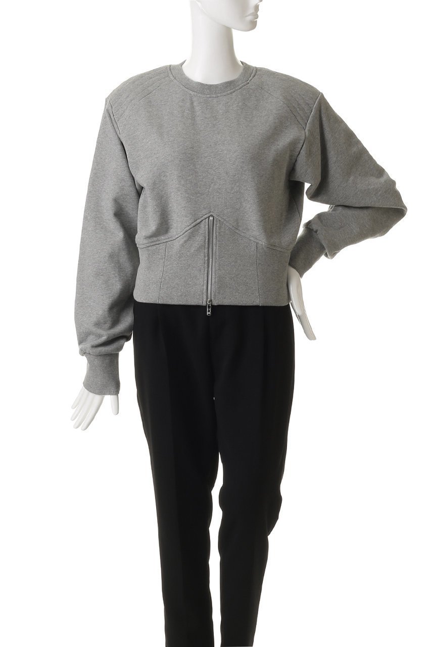 【プランク プロジェクト/PRANK PROJECT】のフロントジップショルダーパットスウェット / Front Zip Shoulder Pad Sweatshirt 人気、トレンドファッション・服の通販 founy(ファニー) 　ファッション　Fashion　レディースファッション　Fashion for Women　トップス・カットソー　Cut & Sew Tops　シャツ・ブラウス・オフィスカジュアル　Elegant Blouses & Button-Ups　レディースパーカー・カジュアルフーディー　Casual Hoodies & Sweatshirts　ロングTシャツ・Tシャツ　Longline T-Shirts & Tees　スウェット・クルーネックトップス　Sweatshirts & Crewnecks / Relaxed Fit Sweat Tops　カットソー・ベーシックTシャツ　Cut-and-Sewn Tops / Stretch Tees & Basics　カッティング　Cutting Detail　カットソー　Cut and Sewn Top　スウェット / スエット　Sweatshirt, Sweatwear　フロント　Front, Front Design　ベーシック　Basic, Essential　other-2|ID: prp329100004649186 ipo3291000000036235800