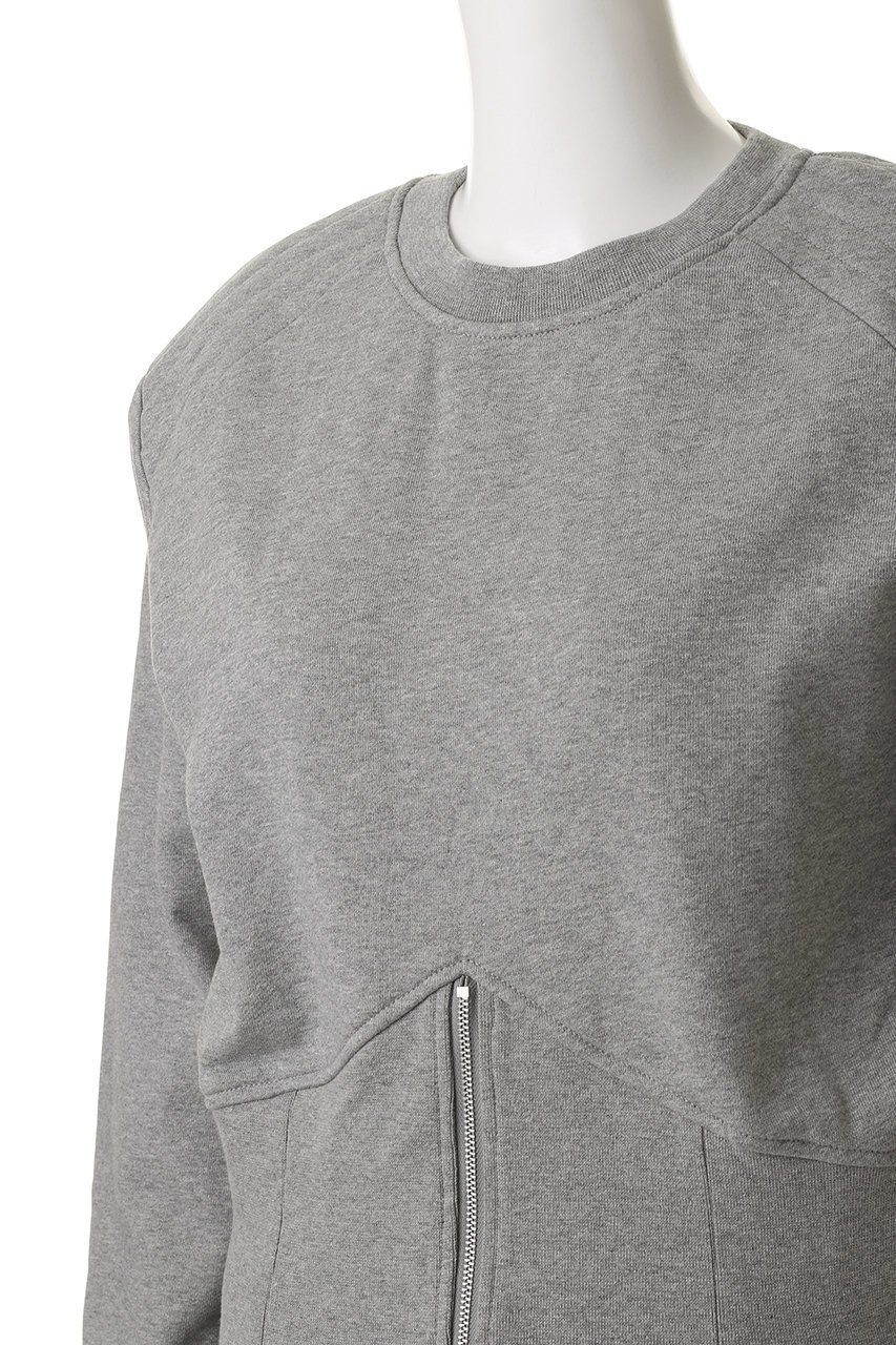 【プランク プロジェクト/PRANK PROJECT】のフロントジップショルダーパットスウェット / Front Zip Shoulder Pad Sweatshirt 人気、トレンドファッション・服の通販 founy(ファニー) 　ファッション　Fashion　レディースファッション　Fashion for Women　トップス・カットソー　Cut & Sew Tops　シャツ・ブラウス・オフィスカジュアル　Elegant Blouses & Button-Ups　レディースパーカー・カジュアルフーディー　Casual Hoodies & Sweatshirts　ロングTシャツ・Tシャツ　Longline T-Shirts & Tees　スウェット・クルーネックトップス　Sweatshirts & Crewnecks / Relaxed Fit Sweat Tops　カットソー・ベーシックTシャツ　Cut-and-Sewn Tops / Stretch Tees & Basics　カッティング　Cutting Detail　カットソー　Cut and Sewn Top　スウェット / スエット　Sweatshirt, Sweatwear　フロント　Front, Front Design　ベーシック　Basic, Essential　other-5|ID: prp329100004649186 ipo3291000000036235803