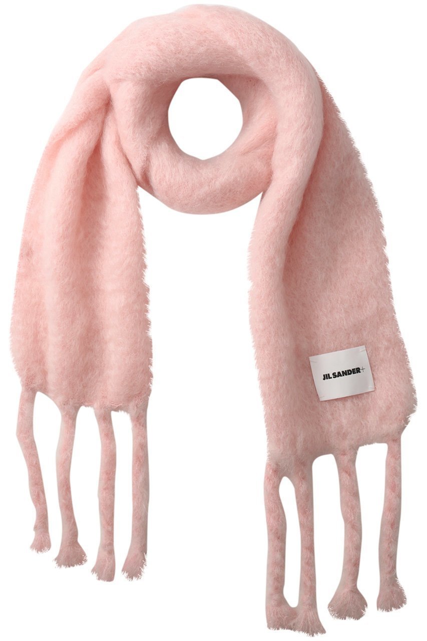 【ジル サンダー/JIL SANDER】の【JIL SANDER+】ロゴ マフラー インテリア・キッズ・メンズ・レディースファッション・服の通販 founy(ファニー) 　ファッション　Fashion　レディースファッション　Fashion for Women　ストール　Soft & Warm Scarves　マフラー・スヌード / 冬小物の定番　Scarves & Mufflers　2025年　2025　2025-2026秋冬・A/W　Autumn/Winter 2025–26 AW25–26　コレクション　Collection, Seasonal Line　スカーフ　Scarf, Neckwear　ストール　Stole, Wrap　パッチ　Patch, Appliqué　マフラー　Scarf, Muffler　リラックス　Relax, Relaxed Fit　A/W・秋冬　Autumn/Winter　ピンク|ID: prp329100004649846 ipo3291000000033589550