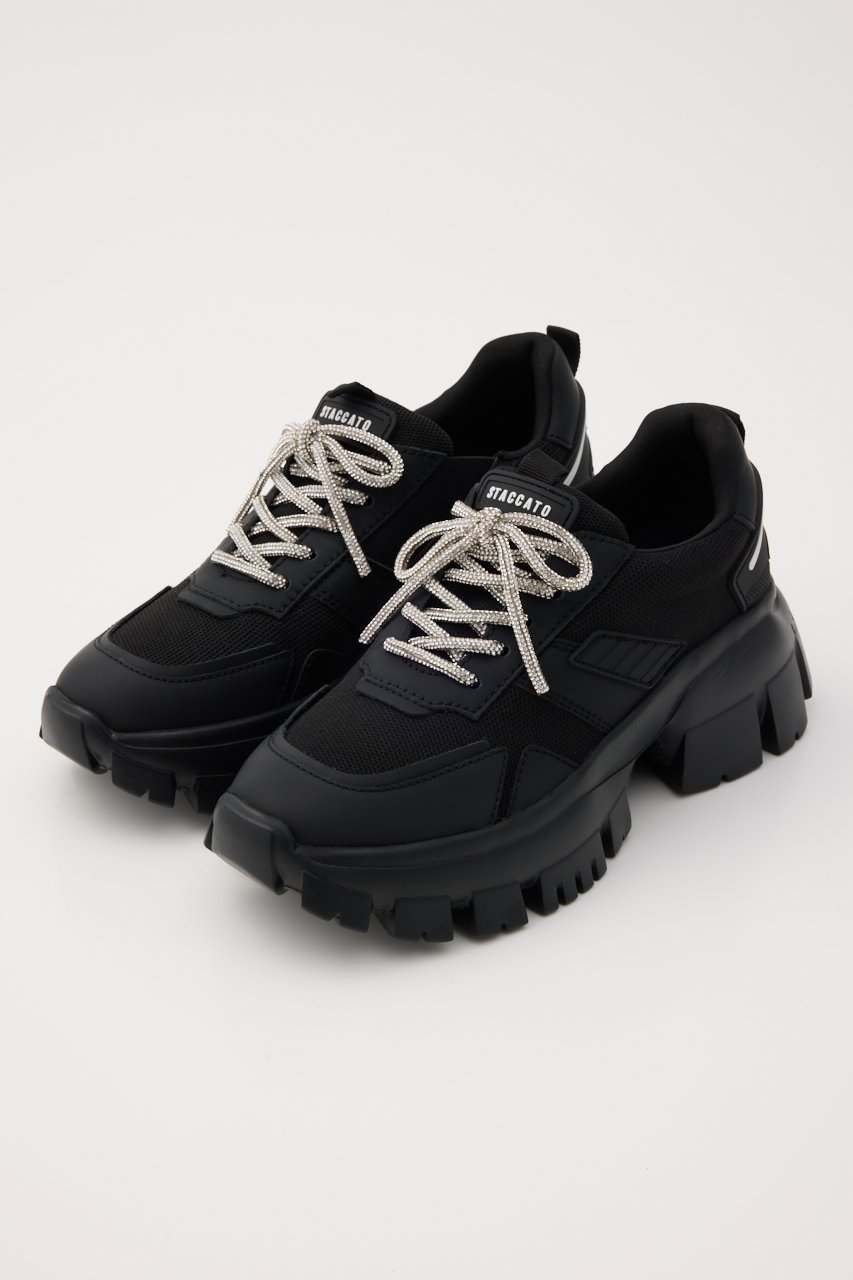 【スタッカート/STACCATO】のドルチェボリュームスニーカーイン 人気、トレンドファッション・服の通販 founy(ファニー) 　ファッション　Fashion　レディースファッション　Fashion for Women　2025年　2025　2025-2026秋冬・A/W　Autumn/Winter 2025–26 AW25–26　エレガント 上品　Elegant　ストーン　Stone, Gem-Like　スニーカー　Sneakers, Trainers　メッシュ　Mesh, Net Fabric　リボン　Ribbon, Bow　レース　Lace, Lace Fabric　人気　Popular, Best Seller　定番　Standard, Basic Item　A/W・秋冬　Autumn/Winter　 other-1|ID: prp329100004649858 ipo3291000000033589674