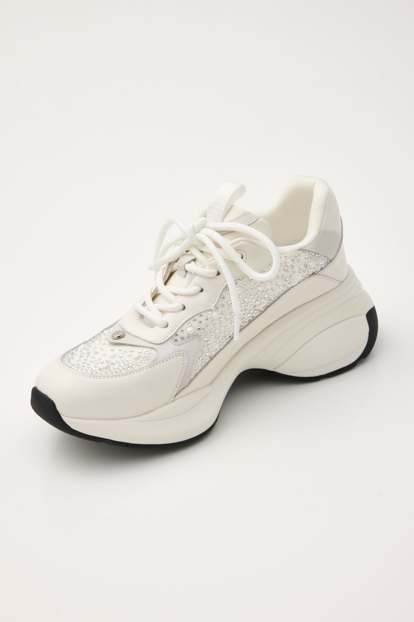 【スタッカート/STACCATO】のパールミックスハイヒールスニーカー 人気、トレンドファッション・服の通販 founy(ファニー) 　ファッション　Fashion　レディースファッション　Fashion for Women　2025年　2025　2025-2026秋冬・A/W　Autumn/Winter 2025–26 AW25–26　コンビ　Combo, Combination Style　ストーン　Stone, Gem-Like　スニーカー　Sneakers, Trainers　ツイード　Twill, Twill Weave　ハイヒール　High Heels, Heeled Shoes　パール　Pearl, Pearl Accent　レース　Lace, Lace Fabric　A/W・秋冬　Autumn/Winter　other-8|ID: prp329100004649860 ipo3291000000033589715